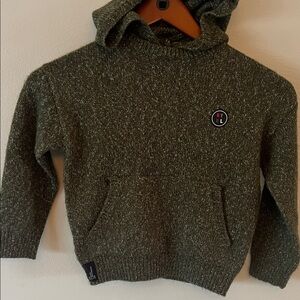 Green Hooded Sweater with Logo